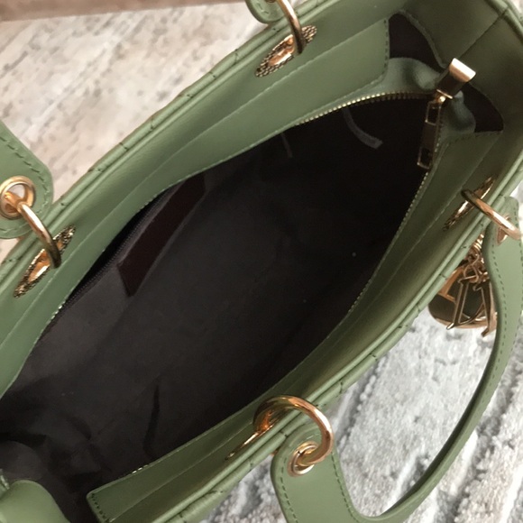 Dior Green Quilted Women's Bag 13”Hx10.5”Wx5”D - Picture 7 of 7